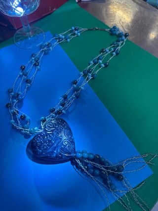 Collana fatta a mano perle e cristalli