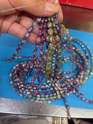 Collana fatta a mano perle e cristalli