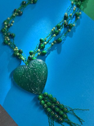 Collana fatta a mano perle e cristalli