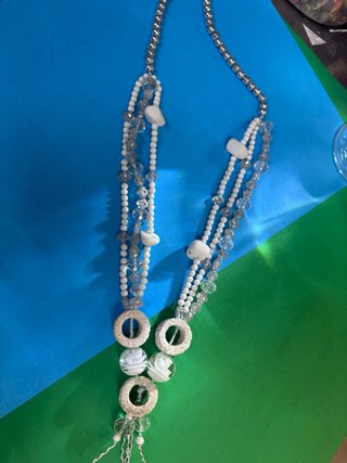 Collana fatta a mano perle e cristalli