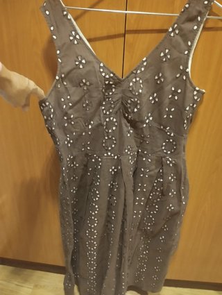 Vestido Elogy Marrón con Bordados