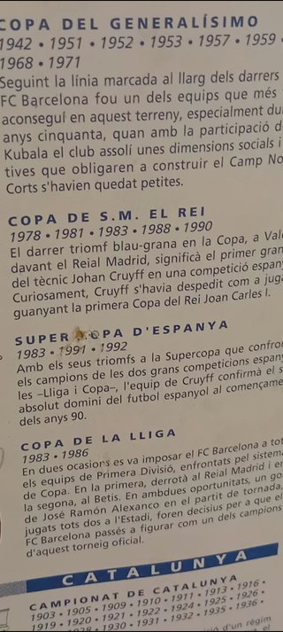 Cuadro trofeos FC Barcelona 1899-1993 - Colección