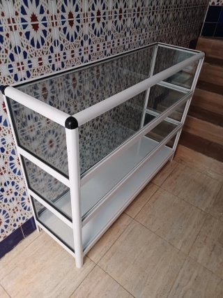 Mostrador de cristal para negocio