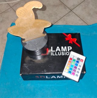 Lampada 3D Illusion Beige/Nero