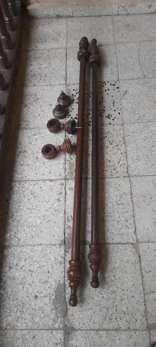 Barras de cortina de madera