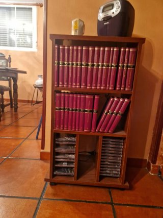 Mueble estantería libros/CDs madera
