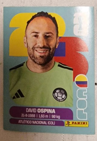 Cromo David Ospina de Colombia  Panini