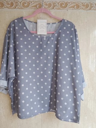 Blusa Mujer Lunares Manga Tres Cuartos Talla XXL