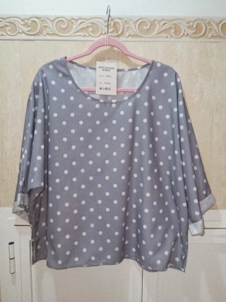 Blusa Mujer Lunares Manga Tres Cuartos Talla XXL