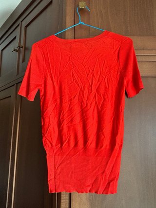 Camiseta Zara Roja Manga Corta