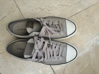 Converse Star Player Piel Gris/Blanco