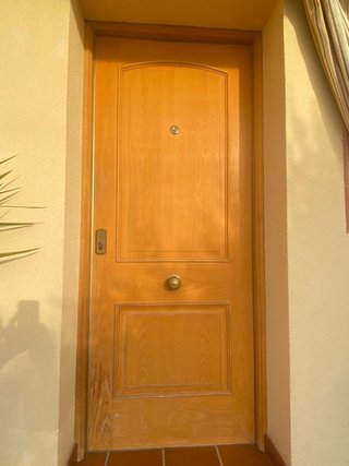 Puerta blindada madera