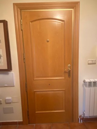 Puerta blindada madera