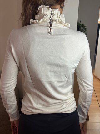 Camiseta Ralph Lauren cuello volante beige