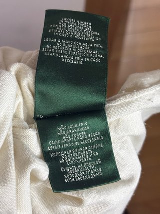 Camiseta Ralph Lauren cuello volante beige