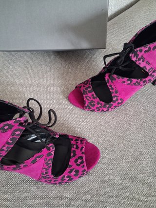 Scarpe Minelli donna fucsia leopardate camoscio