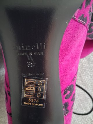 Scarpe Minelli donna fucsia leopardate camoscio