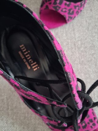 Scarpe Minelli donna fucsia leopardate camoscio