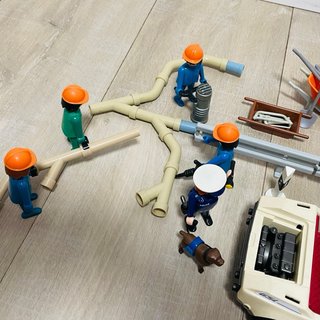 Control policía en carretera en Obras Playmobil