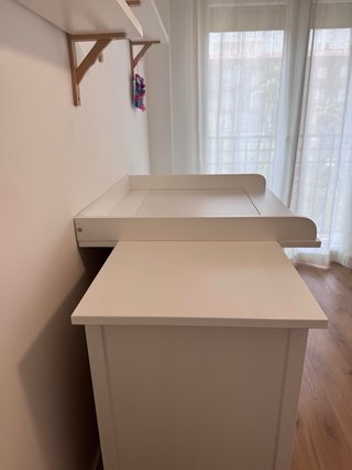 Cambiador blanco compatible con Ikea Hemnes