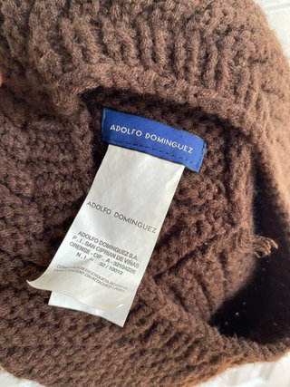 Gorro lana Adolfo Dominguez marrón