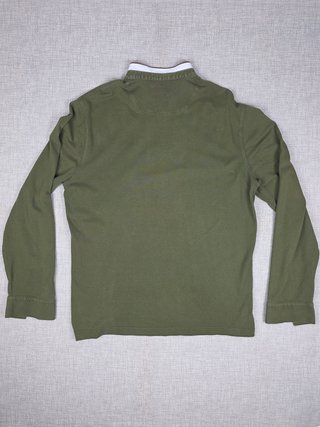 Polo Cuello Mao Massimo Dutti Verde Manga Larga