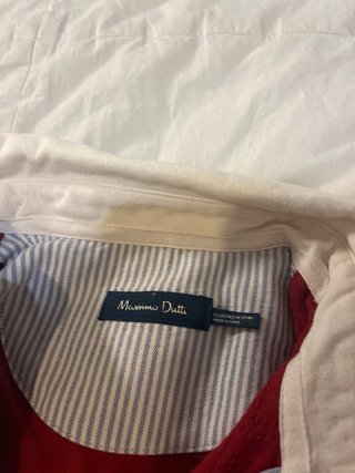 Jersey Massimo Dutti Rojo y Blanco Talla M