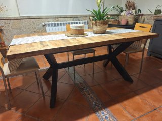 Mesa Comedor Madera Mango y Metal