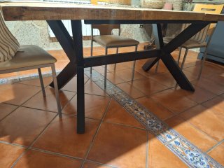 Mesa Comedor Madera Mango y Metal