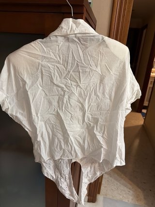 Camisa blanca mujer calada