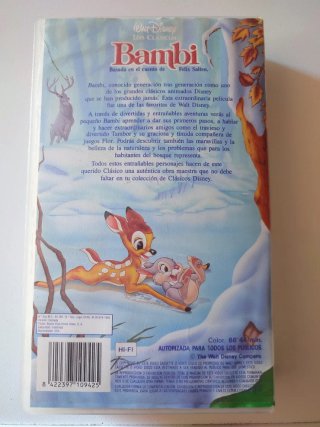 Bambi Walt Disney Los Clásicos VHS