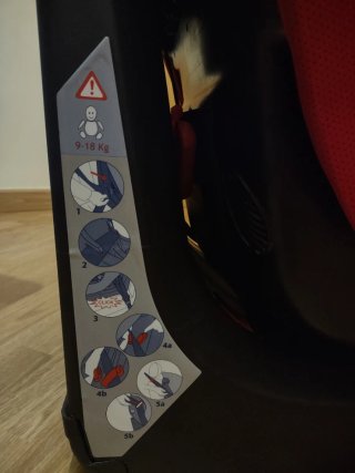 Silla de coche 9-18kg Roja