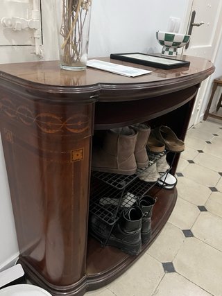 Mueble / Consola recibidor de caoba estilo antiguo