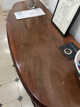 Mueble / Consola recibidor de caoba estilo antiguo