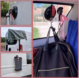 4 Ventosas con Asa para Coche