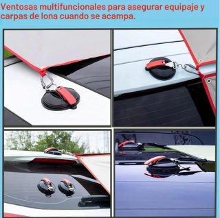 4 Ventosas con Asa para Coche