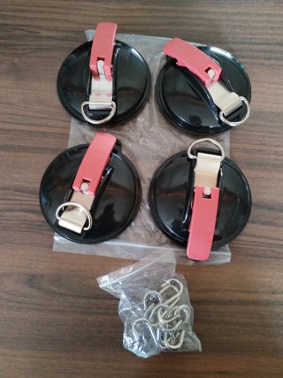 4 Ventosas con Asa para Coche