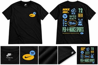 Camiseta Nike Negra Estampada