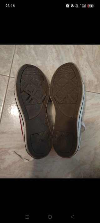 Sneakers Converse rosse in tela