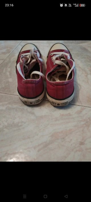 Sneakers Converse rosse in tela