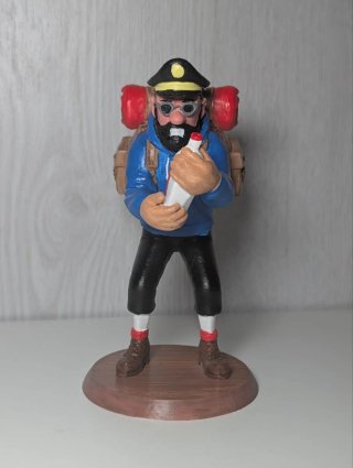 Capitán Haddock Tintín con botella