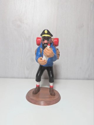 Capitán Haddock Tintín con botella
