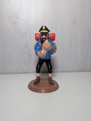 Capitán Haddock Tintín con botella