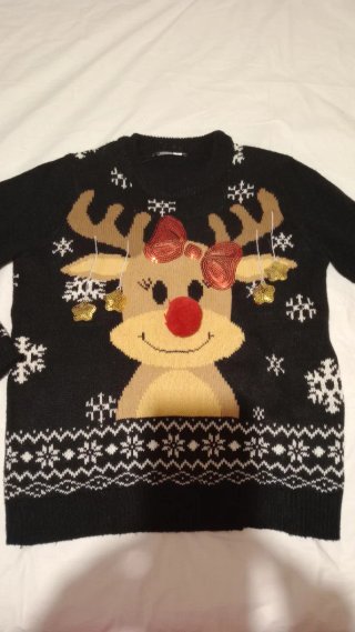 Jersey Navidad Reno Negro