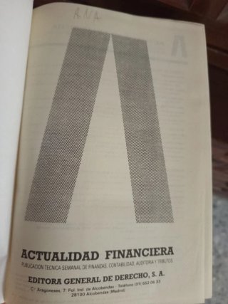Actualidad Financiera Y Mercado (1987/90) 9Tomos