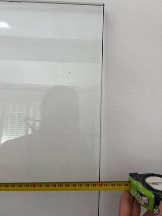 Mesa de cristal 3m x 1.60m con estructura metálica