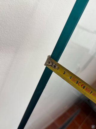 Mesa de cristal 3m x 1.60m con estructura metálica