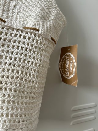 Top crochet blanco