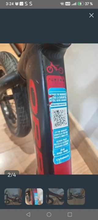 Bicicleta Orbea sin pedales