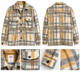 Sobrecamisa Zara cuadros